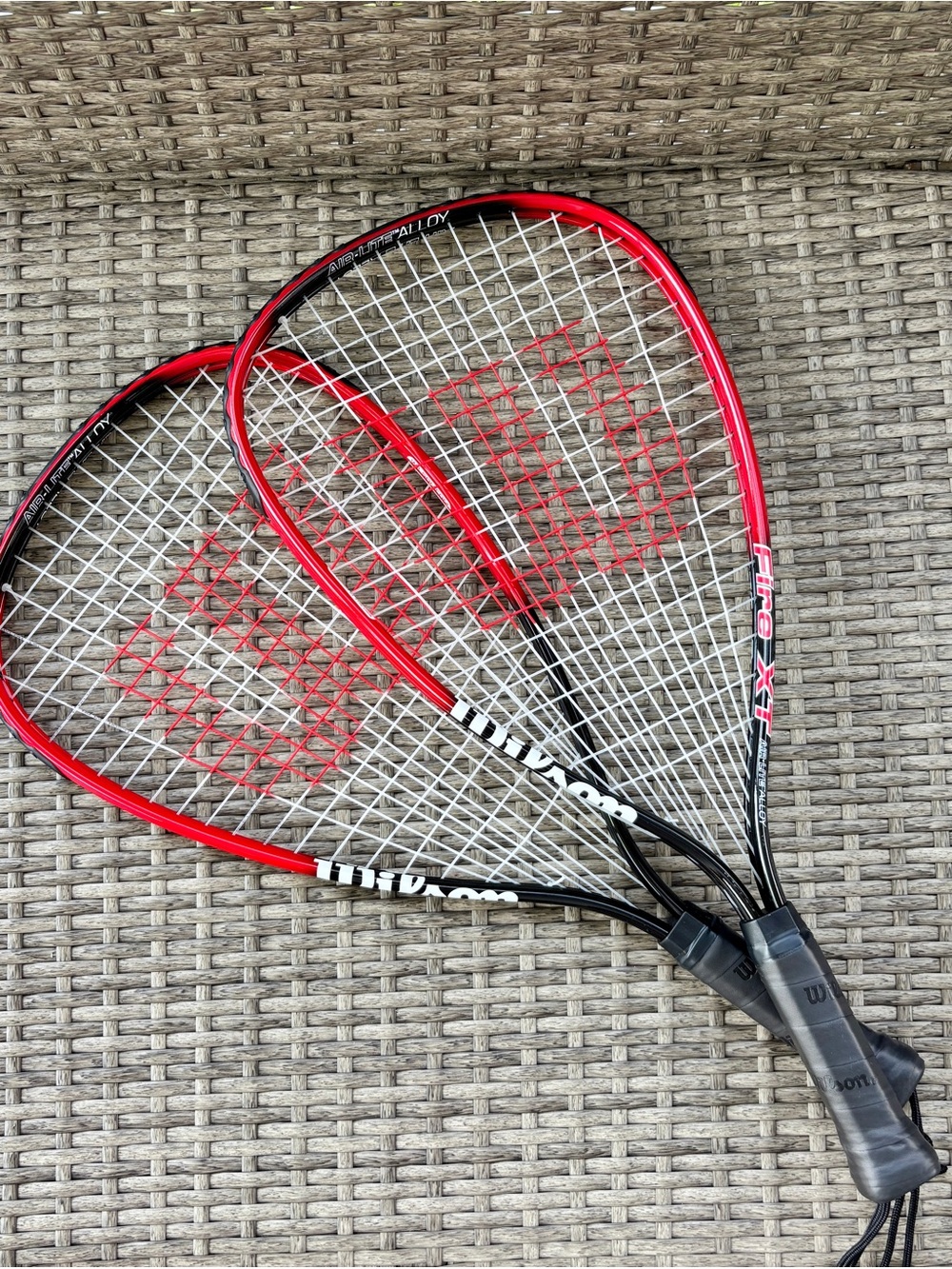 Wilson Pair (2) Air Lite Alloy Fire-XT Racquetball Rackets Size XS 3 7/8